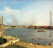 The Thames and the City of London from Richmond House - (Giovanni Antonio Canal) Canaletto