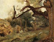 L'Arbre Tordu, Les Chenes du Mont Usey, Fontainebleau - Jean-Baptiste-Camille Corot
