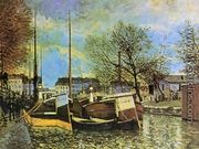 Barges on the Saint-Martin Canal - Alfred Sisley