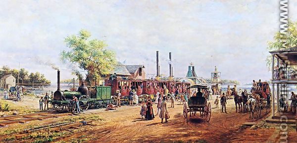 The Camden and Amboy Railroad with the Engine "Planet" in 1834 - Edward Lamson Henry