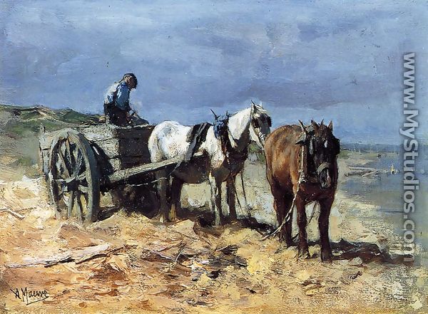 A Team and Pull-cart - Anton Mauve