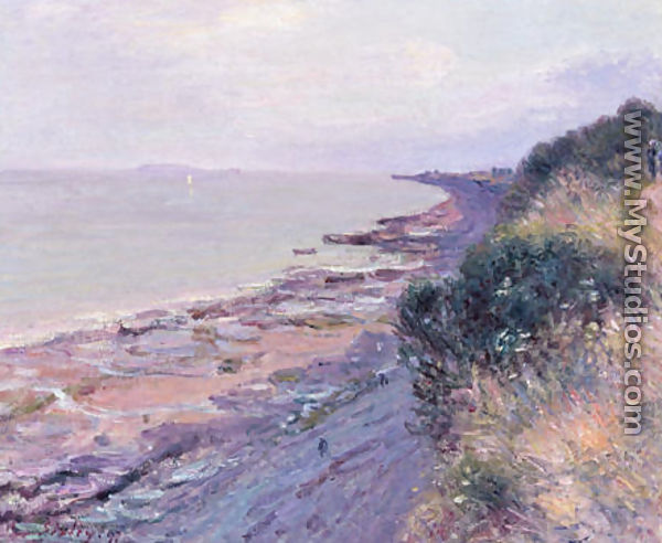 Cliffs at Penarth, Evening, Low Tide - Alfred Sisley