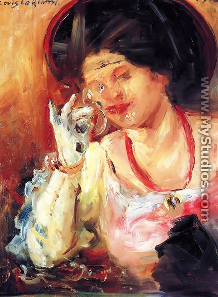 Woman with a Glass of Wine - Lovis (Franz Heinrich Louis) Corinth
