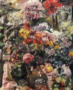 Still Life with Chrysanthemums and Amaryllis - Lovis (Franz Heinrich Louis) Corinth