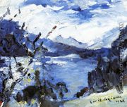 The Walchensee with Mountain Range and Shore - Lovis (Franz Heinrich Louis) Corinth