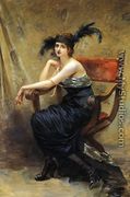 Woman Sitting in a 'Dagobert' Armchair - Madeleine Jeanne Lemaire