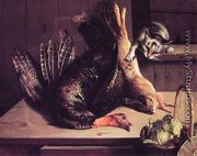 Still Life with Wild Game and Cat - George Hetzel