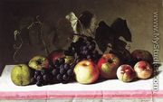 Still Life with Concord Grapes and Apples - George Hetzel