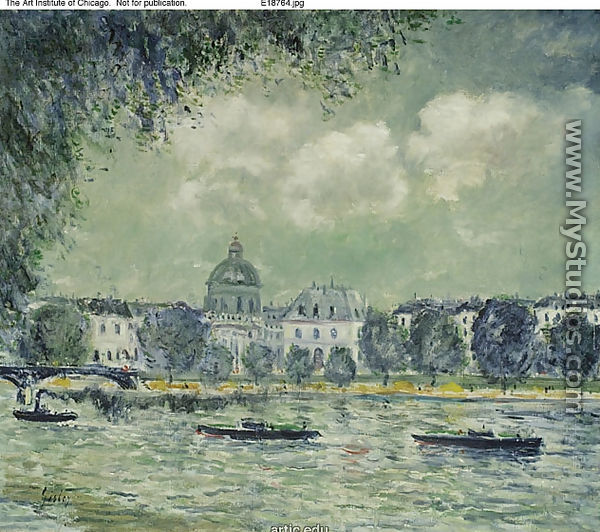 The Seine with the Institute of France - Alfred Sisley