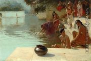Woman's Bathing Place i Oodeypore, India - Edwin Lord Weeks