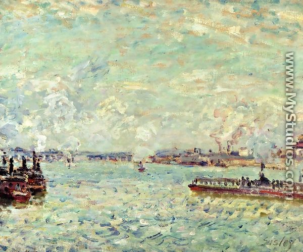 The Seine at Point du Jour - Alfred Sisley