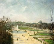 The Tuileries Gardens, Afternoon, Sun - Camille Pissarro