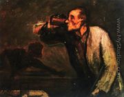 Billiard Players - Honoré Daumier