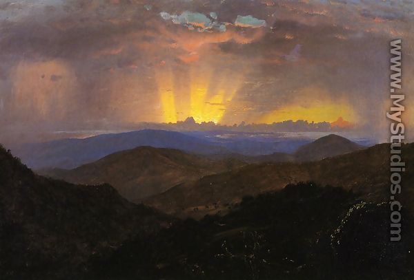 Sunset, Jamaica (study for "The After Glow" - Frederic Edwin Church