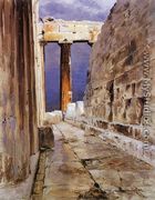 North Peristyle, Parthenon, Athens - Frederic Edwin Church