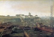 Three Views of Rome from the Villa Malta: View of the Quirinale Hill - Georg Maximilian Johann Von Dillis