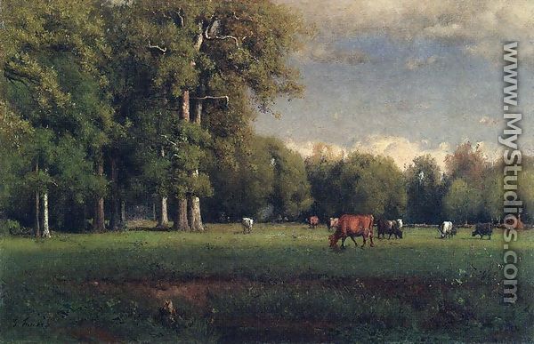 Landscape with Cattle - George Inness