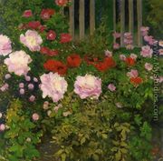 Blooming Flowers with Garden Fence - Koloman Moser
