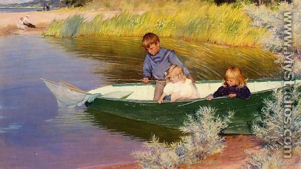 Children Fishing - Charles Curran