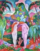 Bathers: Two Nudes in an Exotic Landscpe - Jean Metzinger