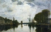 The Port of Landerneau - Finistere - Eugène Boudin