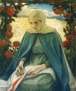 The Virgin Mary in the Rose Garden - Albert Edelfelt