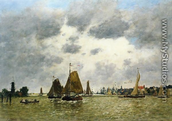 La Meuse at Dordrecht I - Eugène Boudin