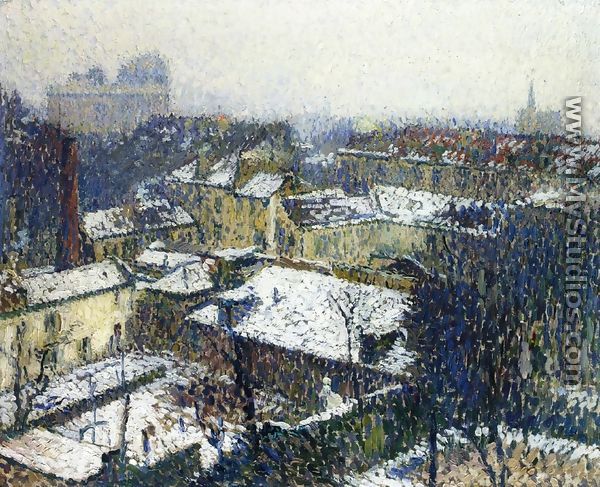 The Roofs of Paris in the Snow, the View from the Artist
