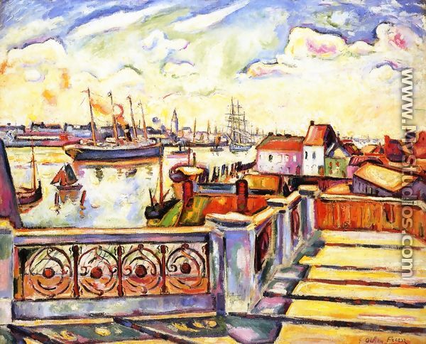 The Port of Anvers - Emile-Othon Friesz