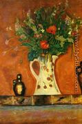 Flowers on a Mantlepiece - Pierre Bonnard
