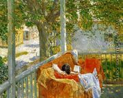 Couch on the Porch, Cos Cob - Frederick Childe Hassam
