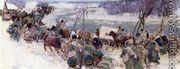 Troops in Winter - Leon Gaspard