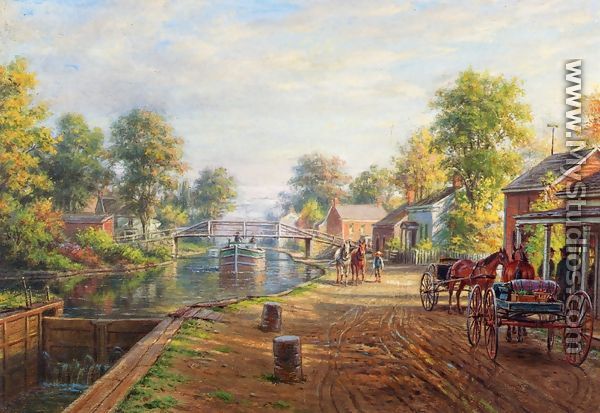 Scene along Delaware and Hudson Canal - Edward Lamson Henry