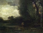 Angler by Forest Stream - Arthur Parton