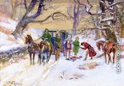 Holdup on the Boston Road - Charles Marion Russell