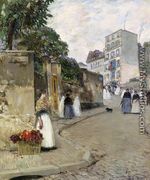 Rue Montmartre, Paris - Frederick Childe Hassam