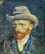 Self Portrait with Felt Hat - Vincent Van Gogh