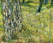 Tree Trunks in the Grass - Vincent Van Gogh