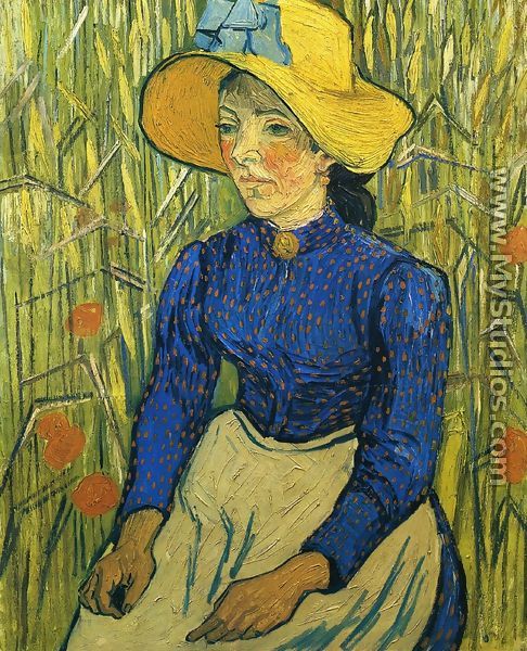 Peasant Girl with Yellow Straw Hat - Vincent Van Gogh