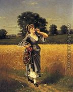 Woman in a Wheatfield - Samuel S. Carr