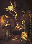 Nativity with Saints Francis and Lawrence - (Michelangelo) Caravaggio