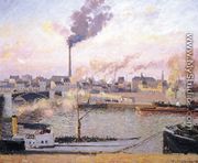 Saint Sever, Rouen, Morning, Five O'Clock - Camille Pissarro