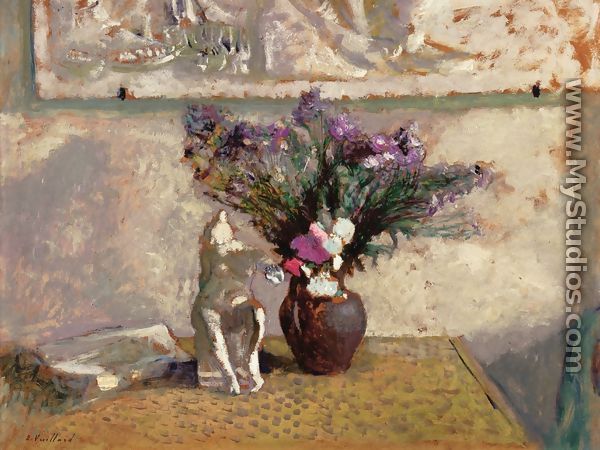 Still Life with "Leda" - Edouard  (Jean-Edouard) Vuillard