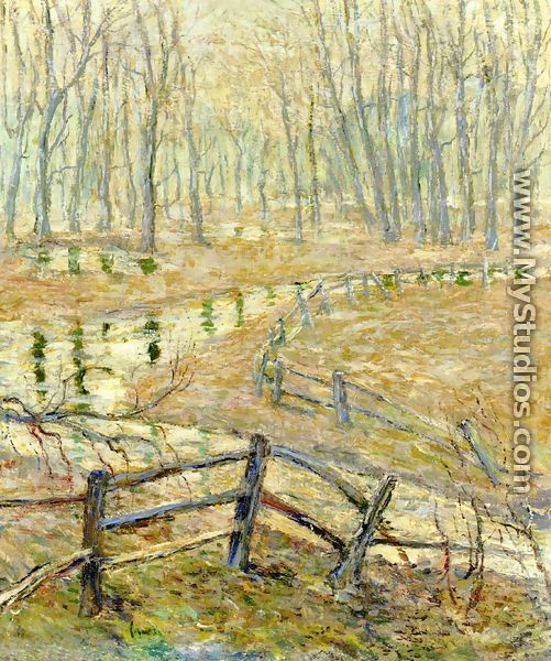 Landscape with Stream - Ernest Lawson