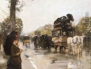 April Showers, Champs Elysees Paris - Frederick Childe Hassam