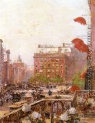 View of Broadway and Fifth Avenue - Frederick Childe Hassam