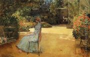 The Artist's Wife in a Garden, Villiers-le-Bel - Frederick Childe Hassam