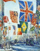 Avenue of the Allies, Great Britain, 1918 - Frederick Childe Hassam