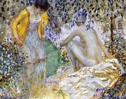 Two Women on the Grass - Frederick Carl Frieseke