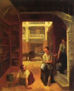 Scrubwoman, Astor Library - John Sloan